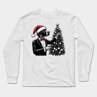 German Shorthaired Pointer Dog Christmas Long Sleeve T-Shirt